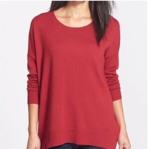 Eileen Fisher Merino Wool Red Tunic (flawed)